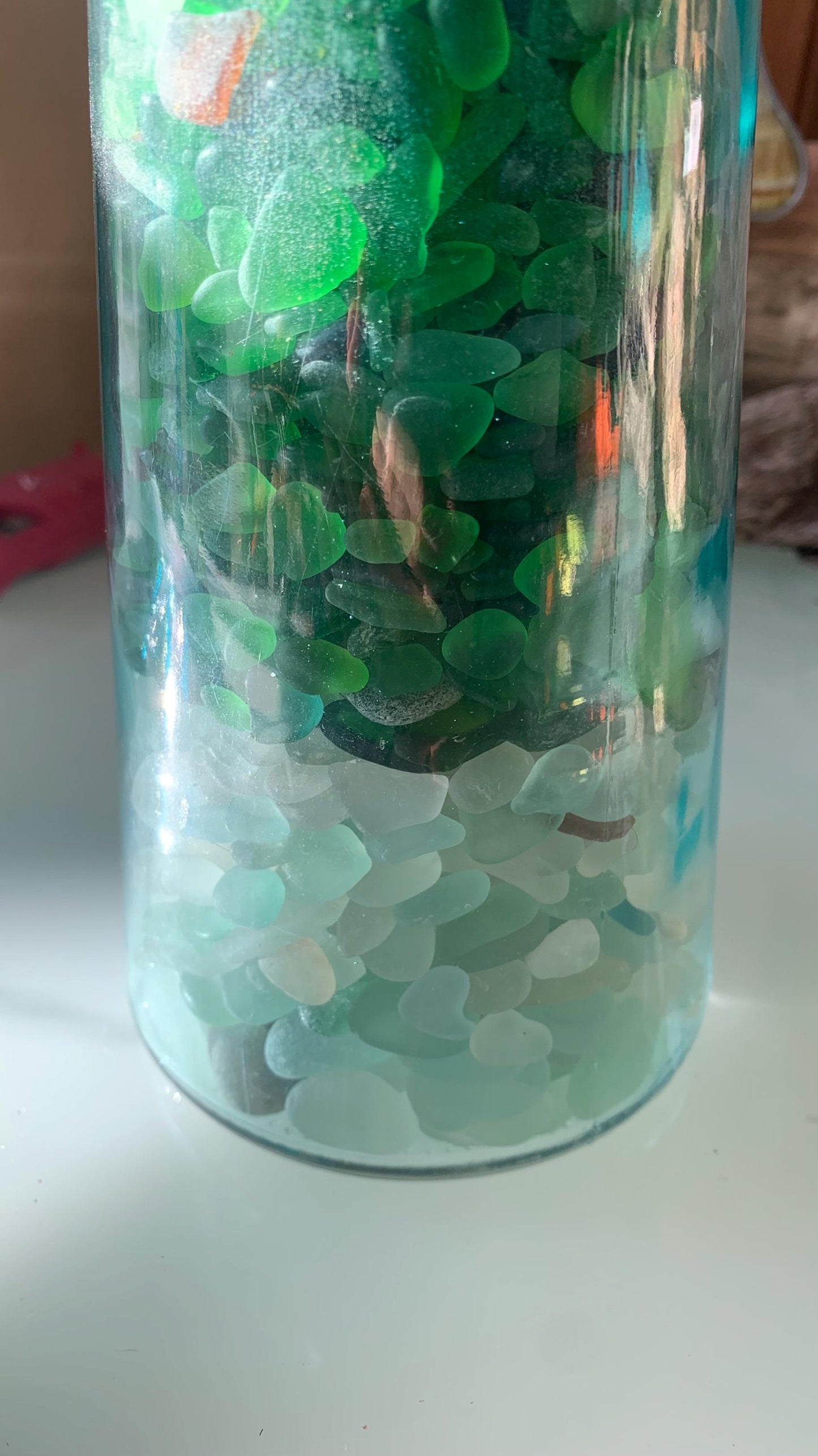 Lake Glass Filled Bottle