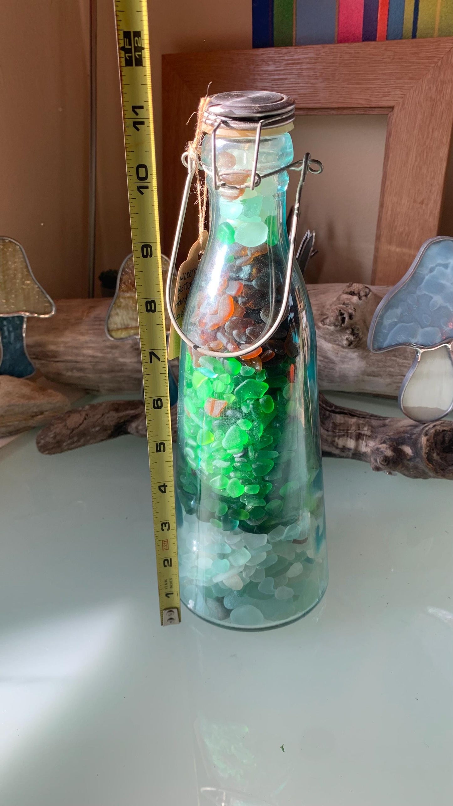 Lake Glass Filled Bottle