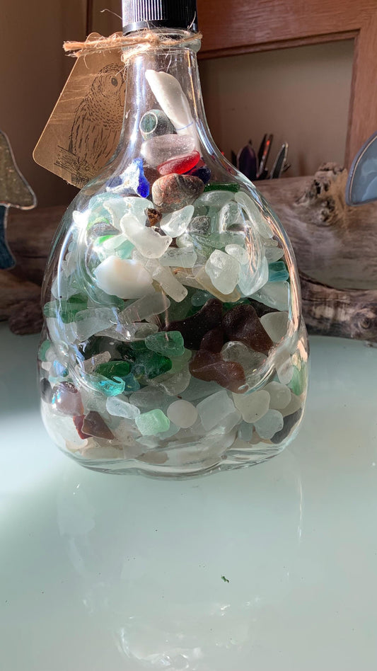 Rare Lake Glass Goddess Bottle