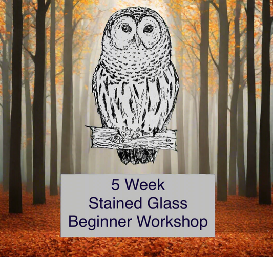 5 Week (Wednesday) Stained Glass Beginners Class 10/15/26 - 11/12/26