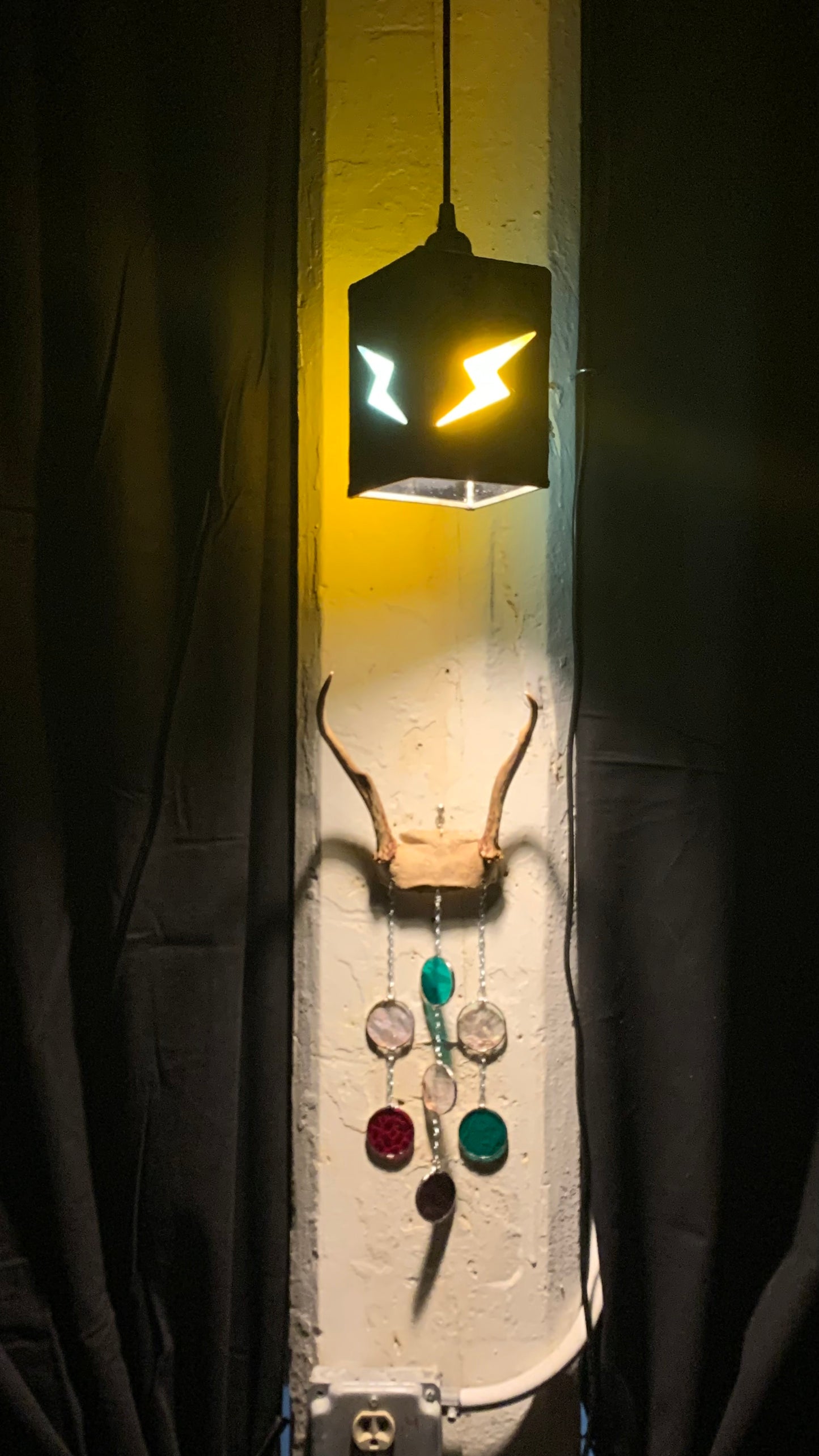 Lightening Bolt Lamp Gold