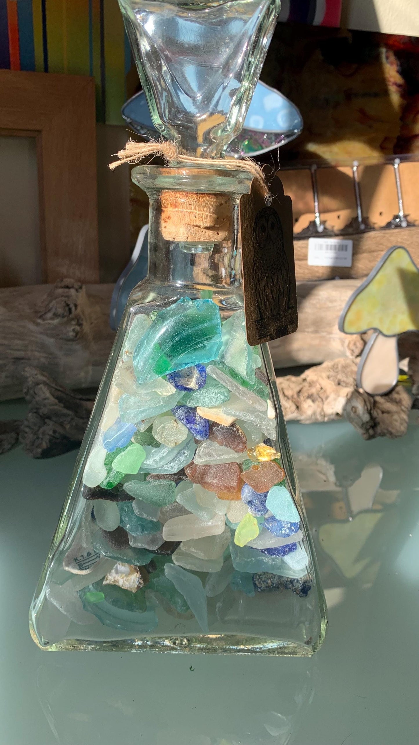 Rare Lake Glass Antique Bottle