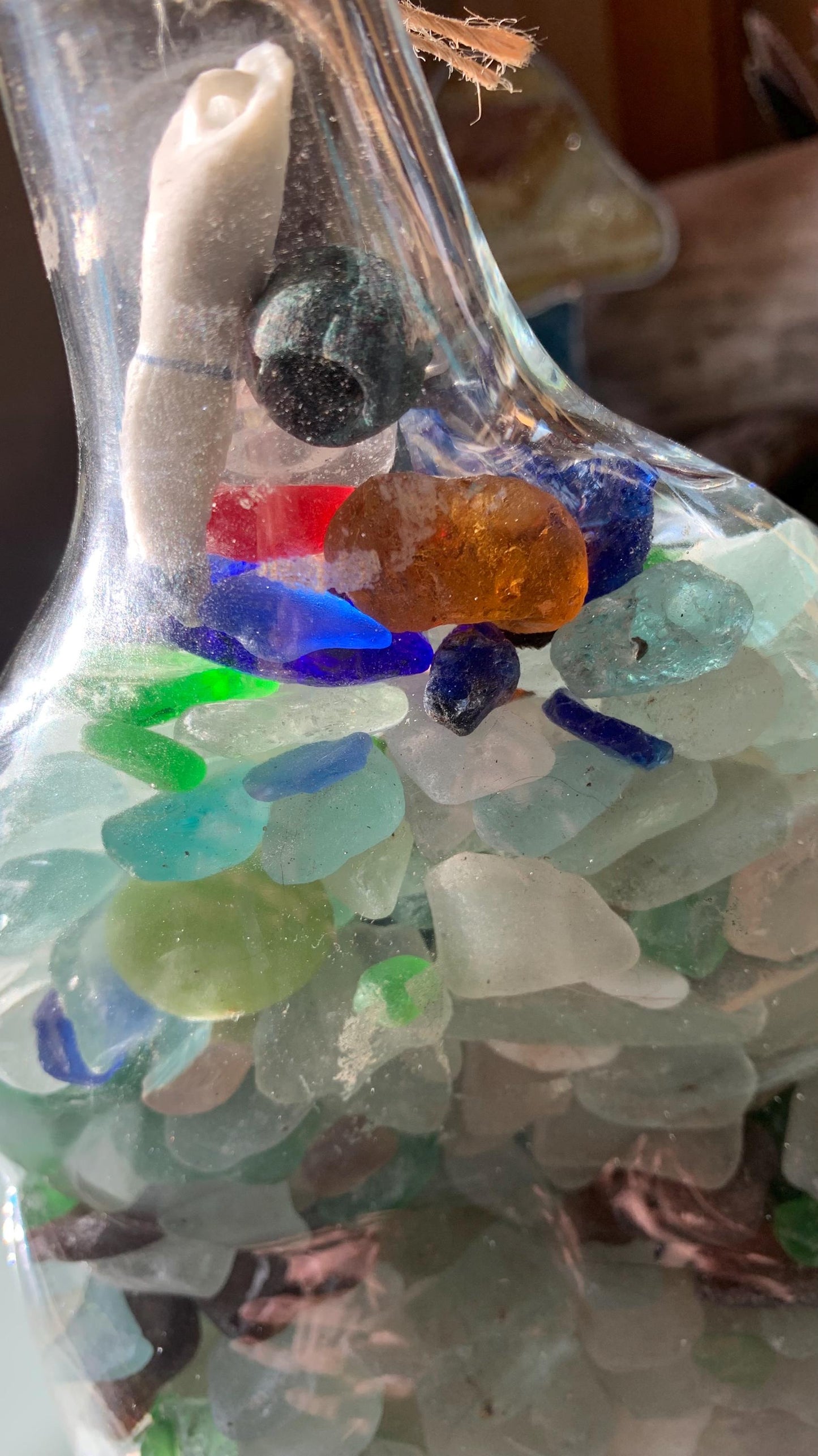 Rare Lake Glass Goddess Bottle