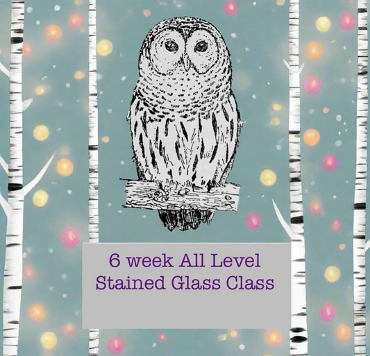 6 Week Tuesday Stained Glass Class 1/13/26 - 2/17/26