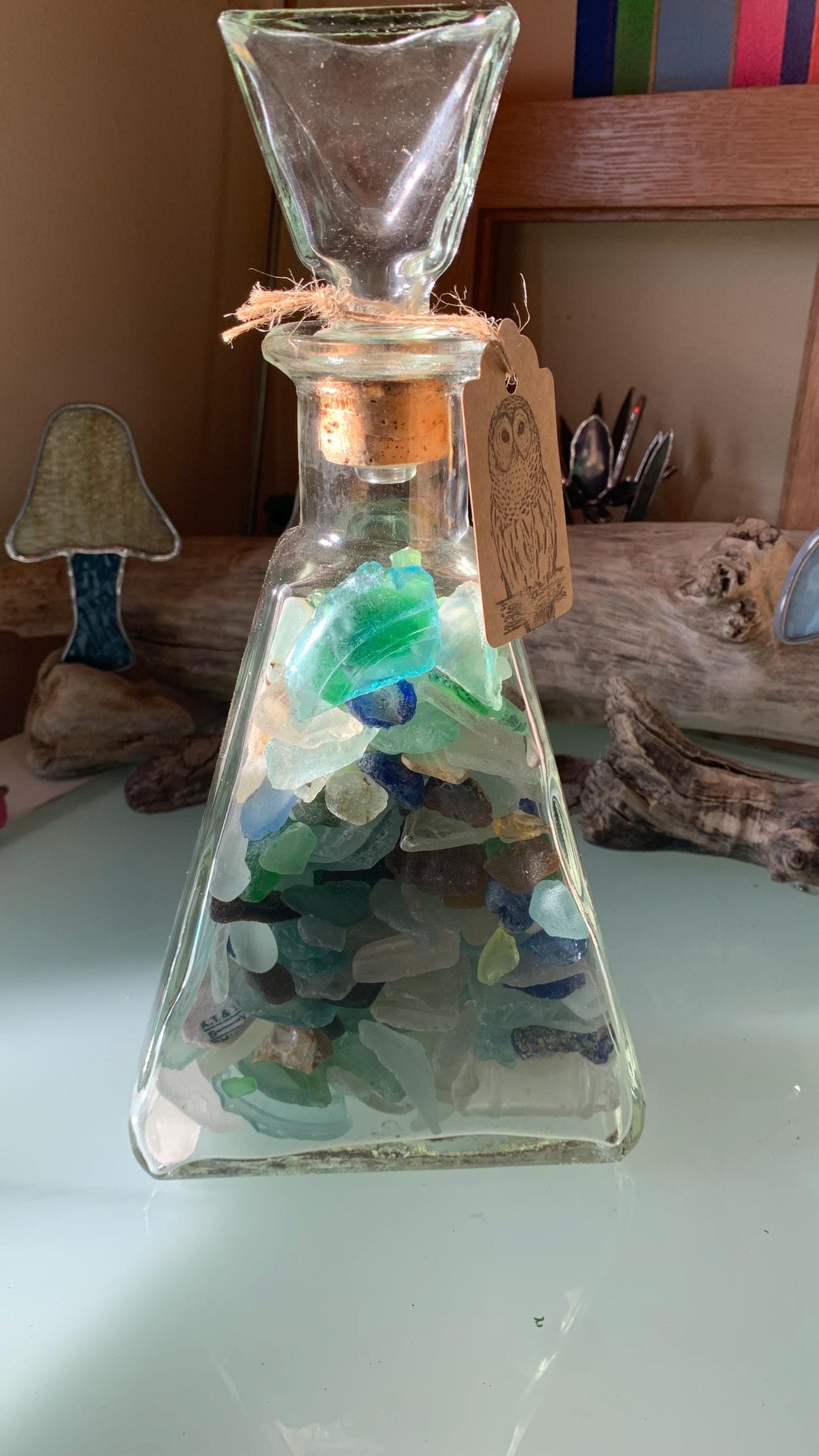 Rare Lake Glass Antique Bottle