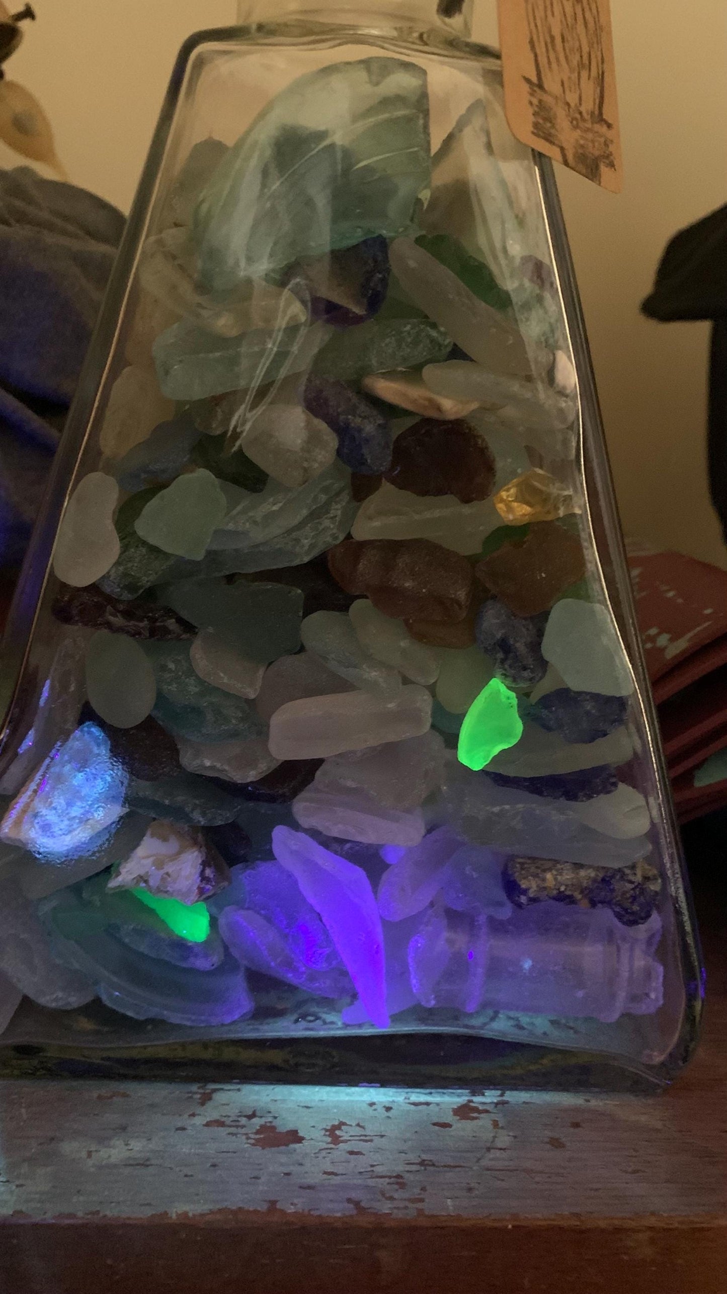Rare Lake Glass Antique Bottle