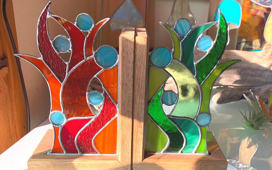 Fire and Earth Bookends